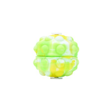 (green) Fidget Toy Stress Ball 3D Sensory Ball Rotating Glare Push Bubble Fidget Toy Hand Grip Pinch Ball Gift for Autism Stress Relief