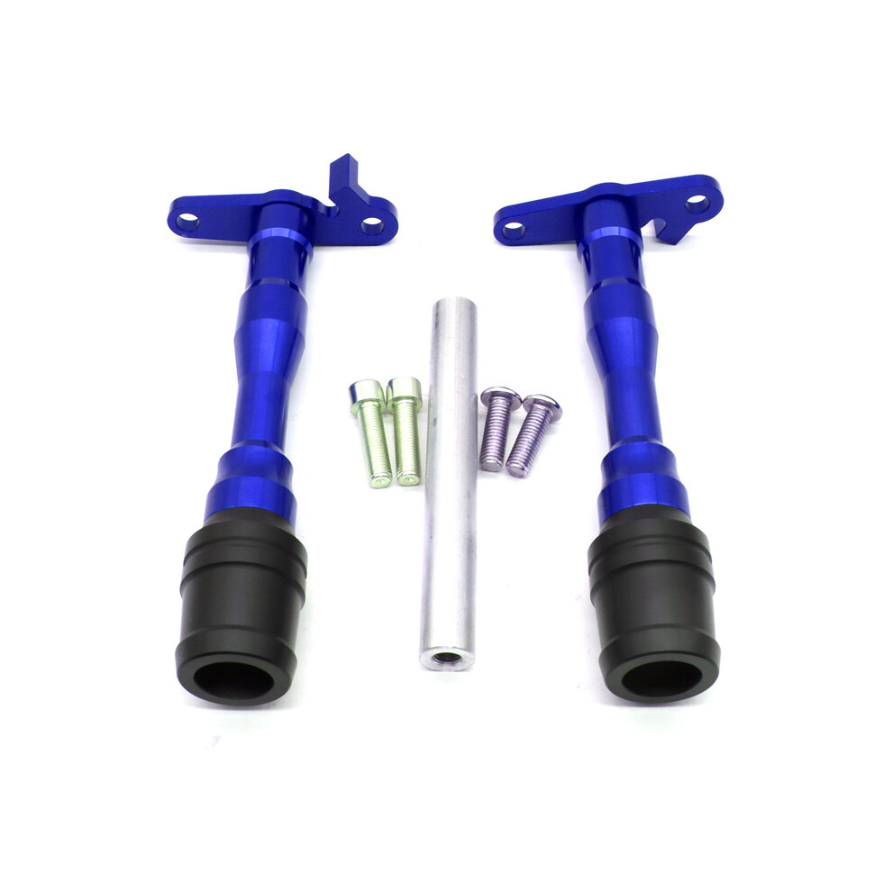 (Blue) Yamaha R15 V3 Motorcycle Crash Bar & Engine Protector Bumper - Rubber Guard Blue 123643755516