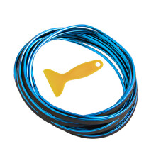 (Electroplated blue) 5M Car Dashboard Door Edge Insert Trim Styling Decorative Moulding Universal Insert Strip With Scraper