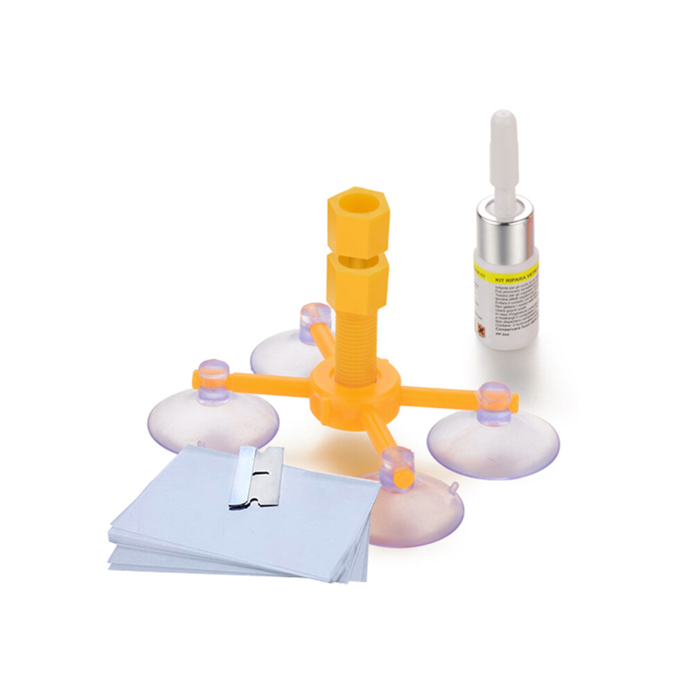 ( Suction Card) Car Windshield Repair Kit Quick Fix Car Cracked Glass Windscreen Repair Tool Resin Sealer Orange 110691678447