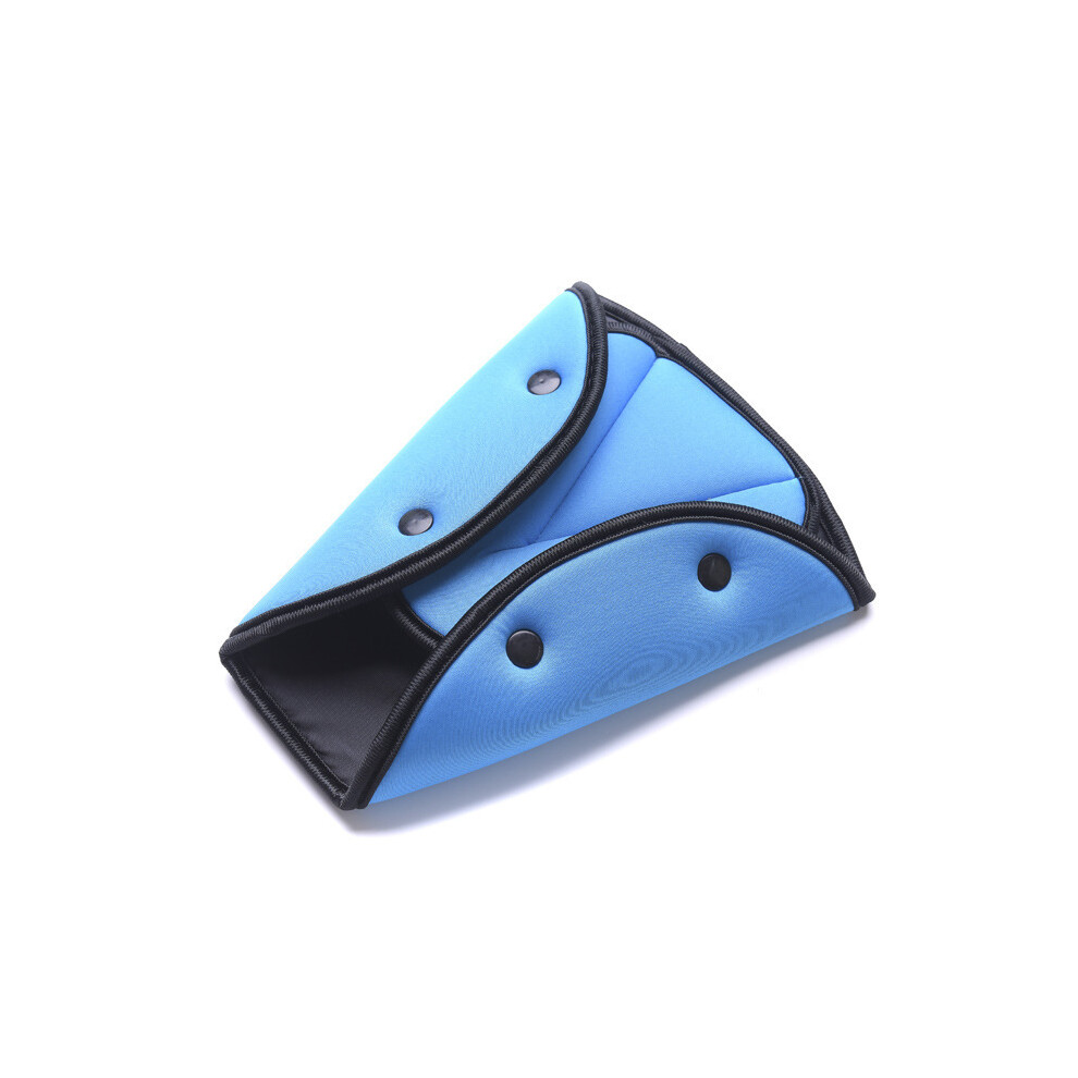 (Blue) Child Seat Belt Adjustment Holder Car Anti-Neck Neck Baby Shoulder Cover Seat Belt Positioner Blue 110691678386
