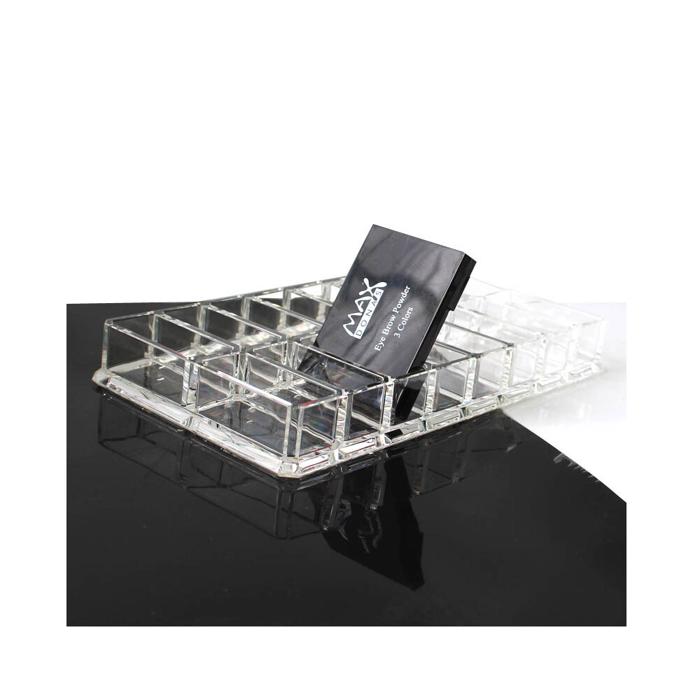 16-Slot Cosmetic Compact Makeup Organizer Lipstick Holder Display Stand Acrylic