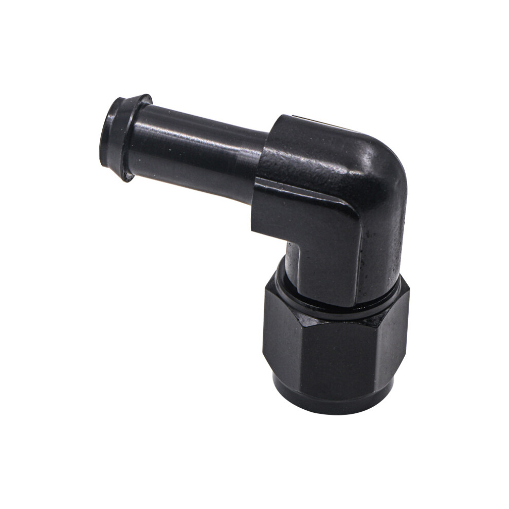 Black (Mg41-An6-3/8) 6An Female To 3/8 Hose Barb Fitting Adapter 90 Degree Swivel Aluminum Car Parts