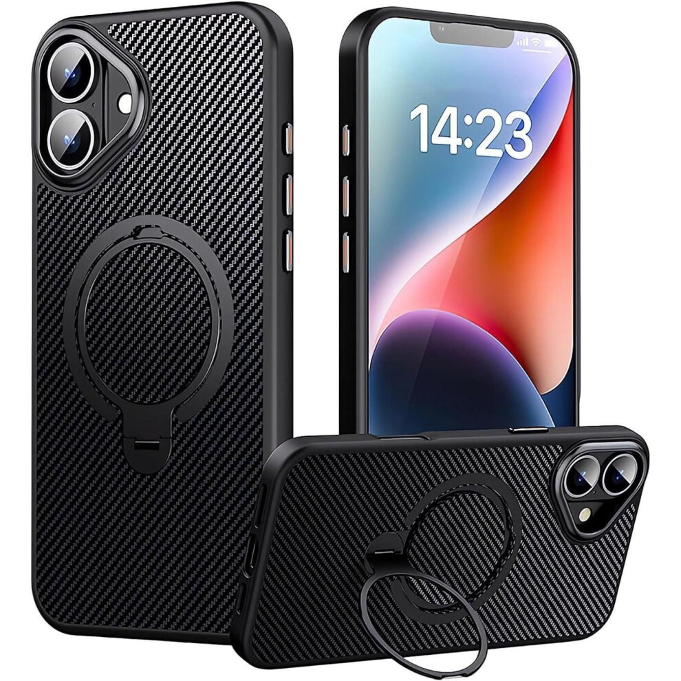 Case For Iphone 16 Plus, Compatible With Magsafe, [Built-In 360 Spin Magnetic Stand] Military Grade Shockproof Gen-5 Aramid Fiber Case Protective Cov 609808355062
