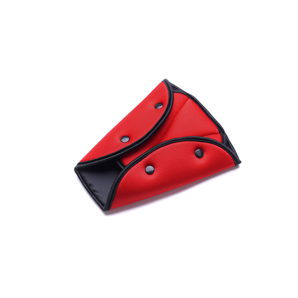 (Orange) Child Seat Belt Adjuster & Shoulder Cover - Anti-Neck Pain Car Safety Positioner Orange 123643772261