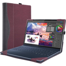 Laptop Case Cover for 14 inch Lenovo Yoga 9 2-in-1 14ILL10 / 14IMH9 & Yoga 9i 2-in-1 Gen 9 & Yoga Slim 9i Gen 10,PU Leather Notebook PC Protective Sle