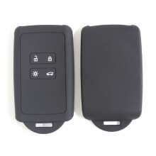 (Black White) Car Key Protective Cover 4-Key For Renault Kadjar Koleos Clio Capture 16-19