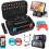 Switch Accessories Bundle 12 in 1 Compatible with Nintendo Switch, Gift Kit with Carrying Case, Protective Case Cover, Screen Protector, PlayStand, Jo 1