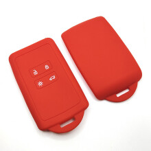 (Red) Car Key Protective Cover 4-Key For Renault Kadjar Koleos Clio Capture 16-19