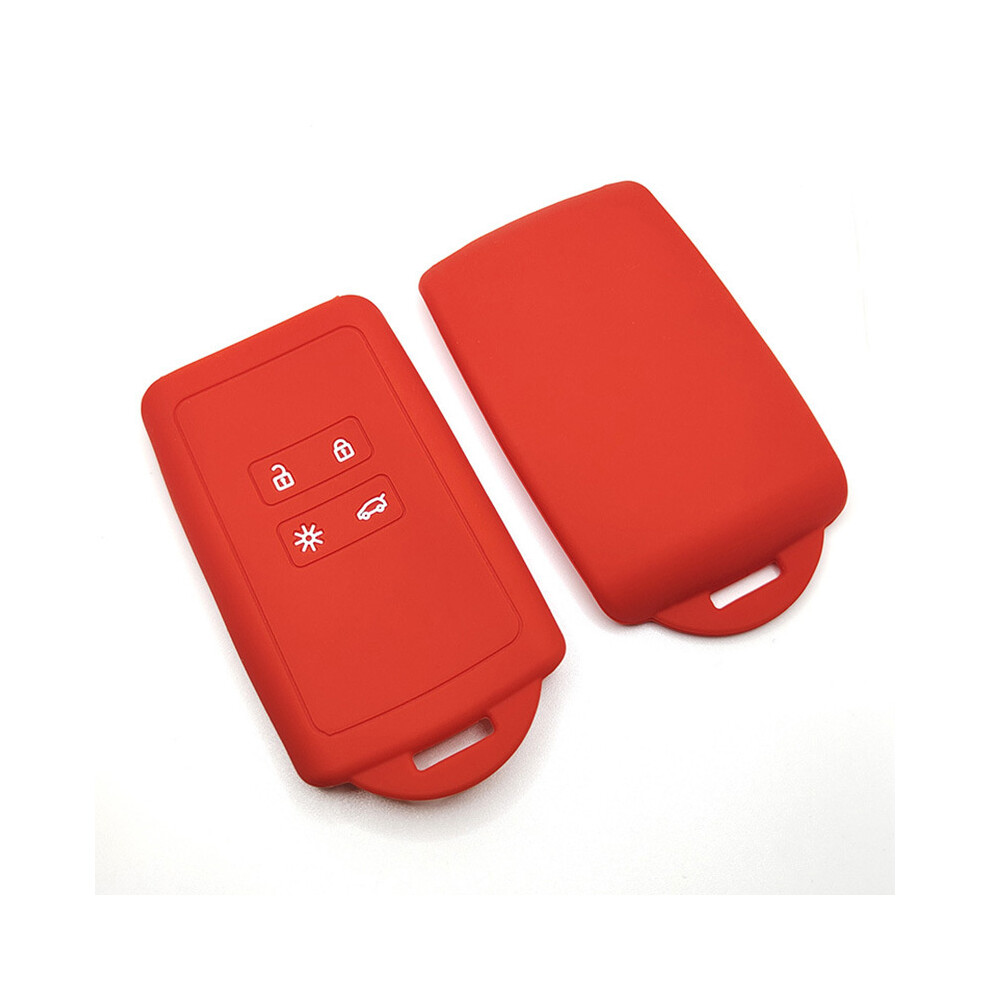 (Red) Car Key Protective Cover 4-Key For Renault Kadjar Koleos Clio Capture 16-19 Red 110691657206