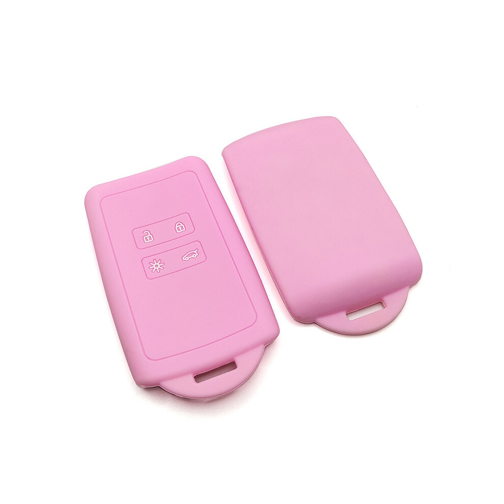 ( Pink) Car Key Protective Cover 4-Key For Renault Kadjar Koleos Clio Capture 16-19 Light/Pink 110691657244