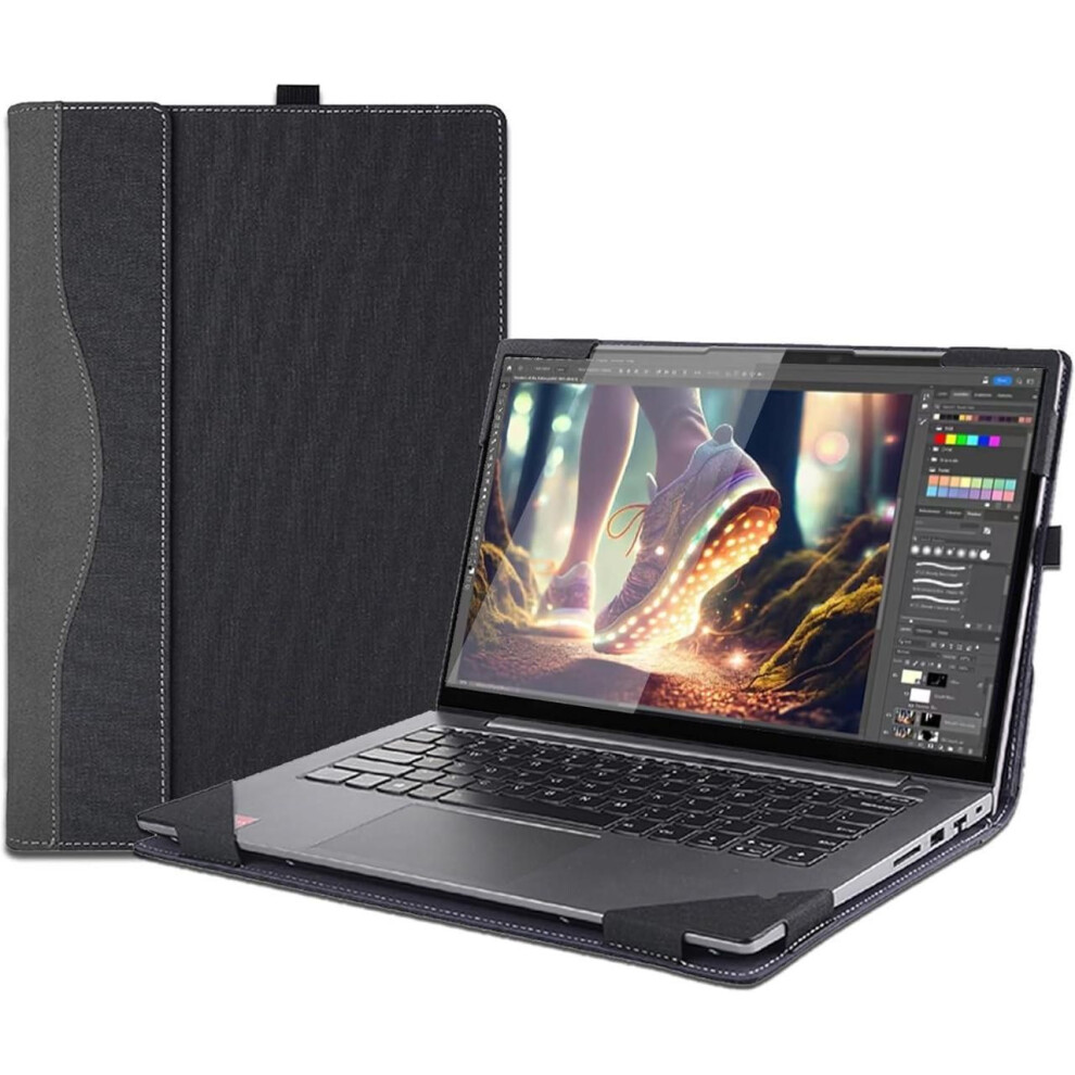 16 Inch Laptop Cover Case For Lenovo Yoga 7 2-In-1 16Ahp9 /16Iml9 & Yoga Slim 7 Pro 16Ach6 16Arh7 16Iah7,Pu Leather Protective Shell Detachable Laptop 609808353365