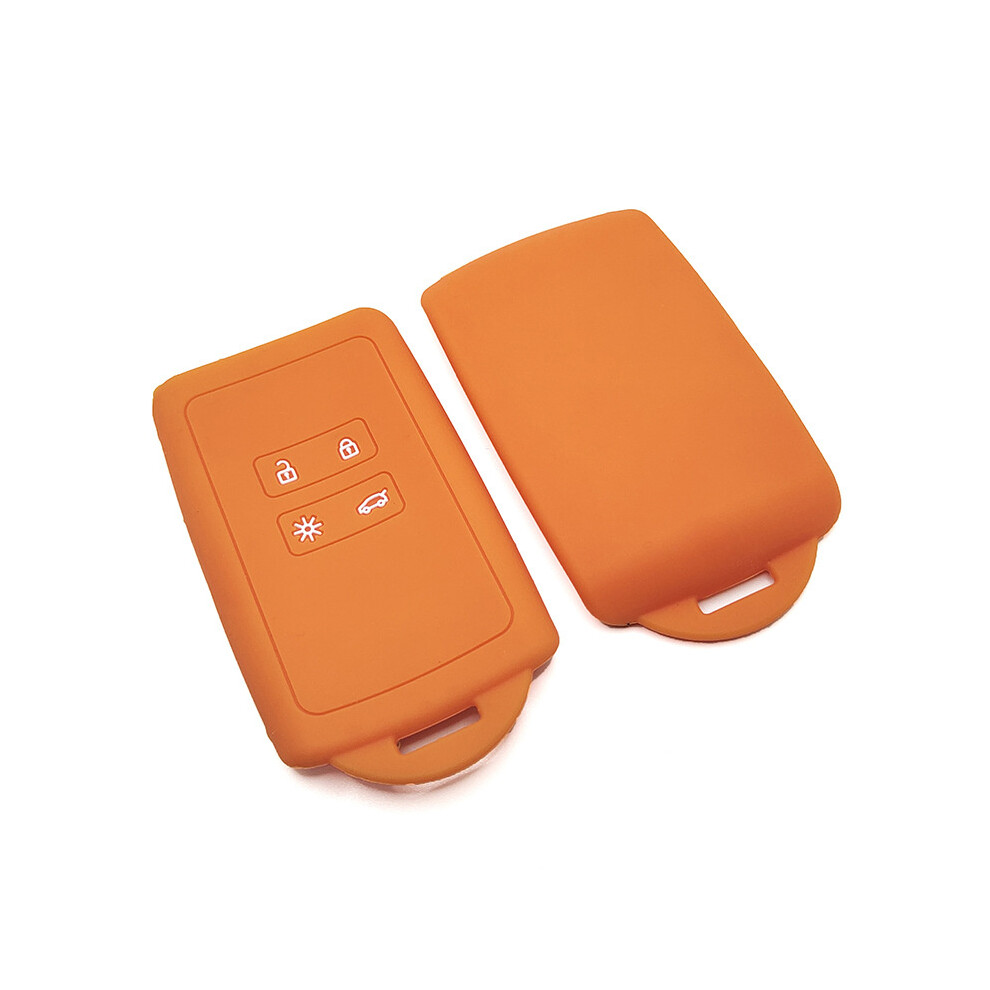 (Orange) Car Key Protective Cover 4-Key For Renault Kadjar Koleos Clio Capture 16-19 Orange 110691657275