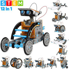 STEM 12-in-1 Education Solar Robot Toys -190 Pieces DIY Building Science