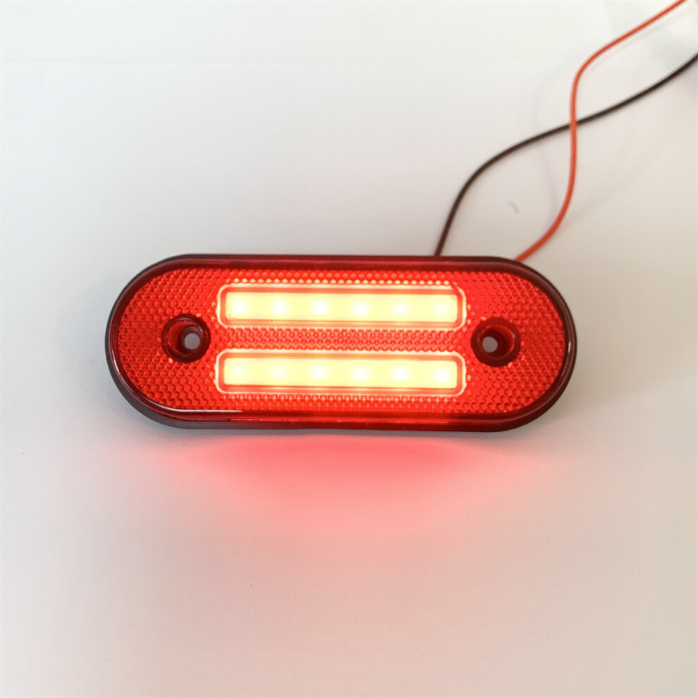 ( Light) 2Pcs Corner Side Marker Led Lights Outline Lamp Truck Trailer Van Bus 12V-24V Red/Light 110691668677