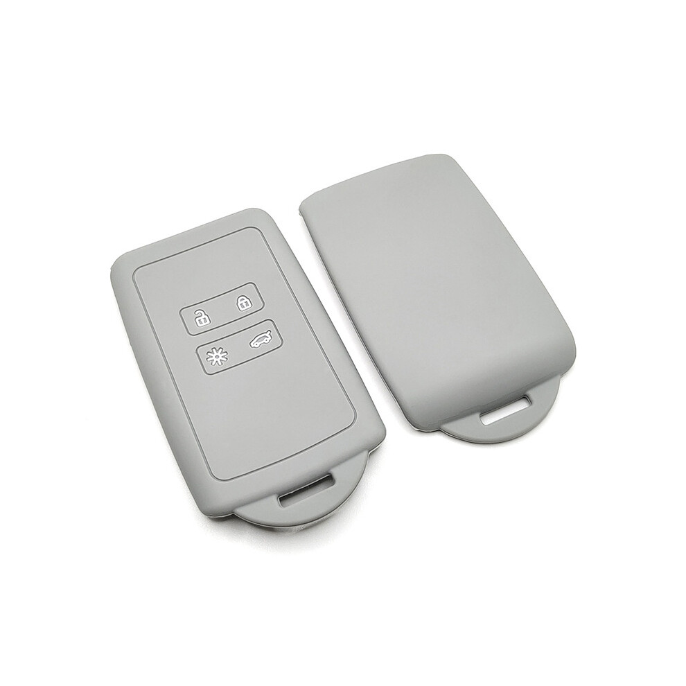 (Gray) Car Key Protective Cover 4-Key For Renault Kadjar Koleos Clio Capture 16-19 Gray 110691657268