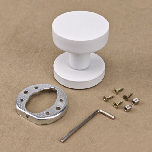 (White) Bedroom Door Handles Round Drawer Knobs Kitchen Door Knobs Room Doorknobs
