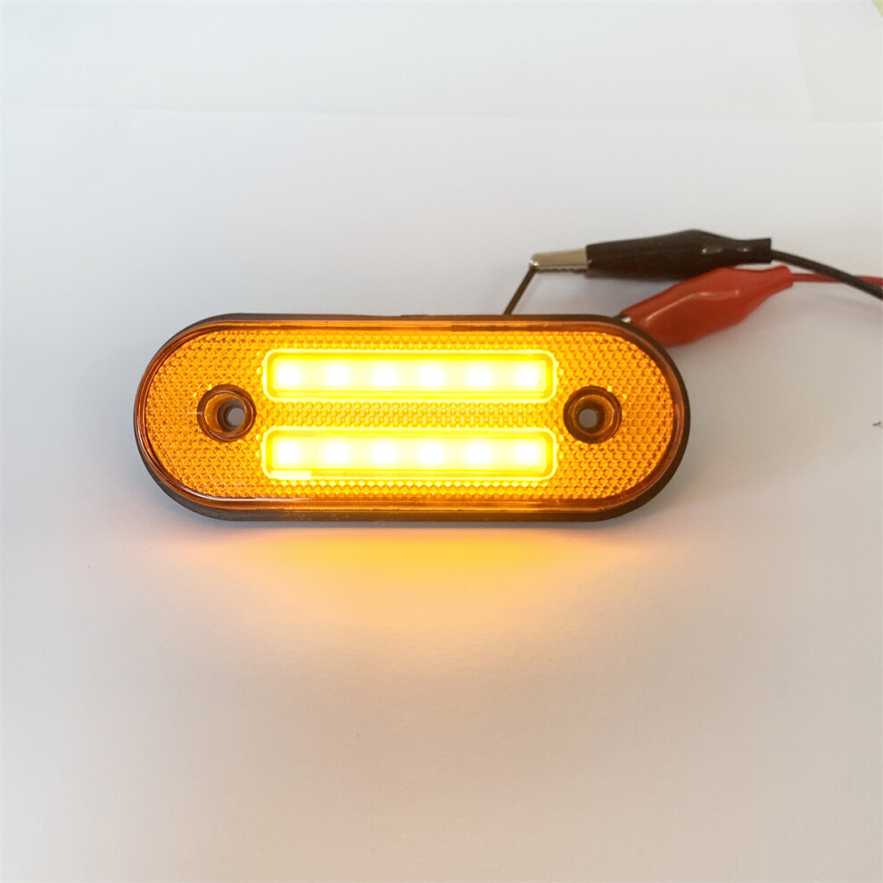 ( Light) 2Pcs Corner Side Marker Led Lights Outline Lamp Truck Trailer Van Bus 12V-24V White/Light 110691668684