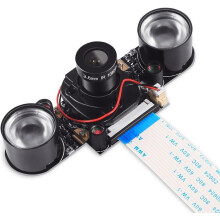 Raspberry Pi 4 Camera Module Automatic IR-Cut Sensor Day/Night Vision Video Webcam HD 5MP 1080P OV5647 Adjustable Focus with IR Sensor LED Light for R
