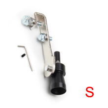 (Black S) S/XL Vehicle Refit Device Exhaust Pipe Turbo Sound Whistle Universal Car Turbo Sound Whistle