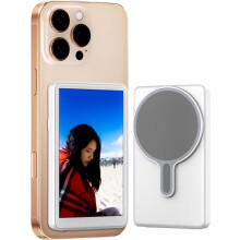 Phone Vlog Selfie Monitor Screen, Magnetic Mount for MagSafe, Rear Camera for Selfie Vlog Live Stream, iPhone & Android Compatible, Wireless Connectio
