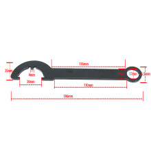 (Black) Non-Slip Handle Spanner Nut Wrench for Floor Heating & Car Pipes - Walnut Grip Tool
