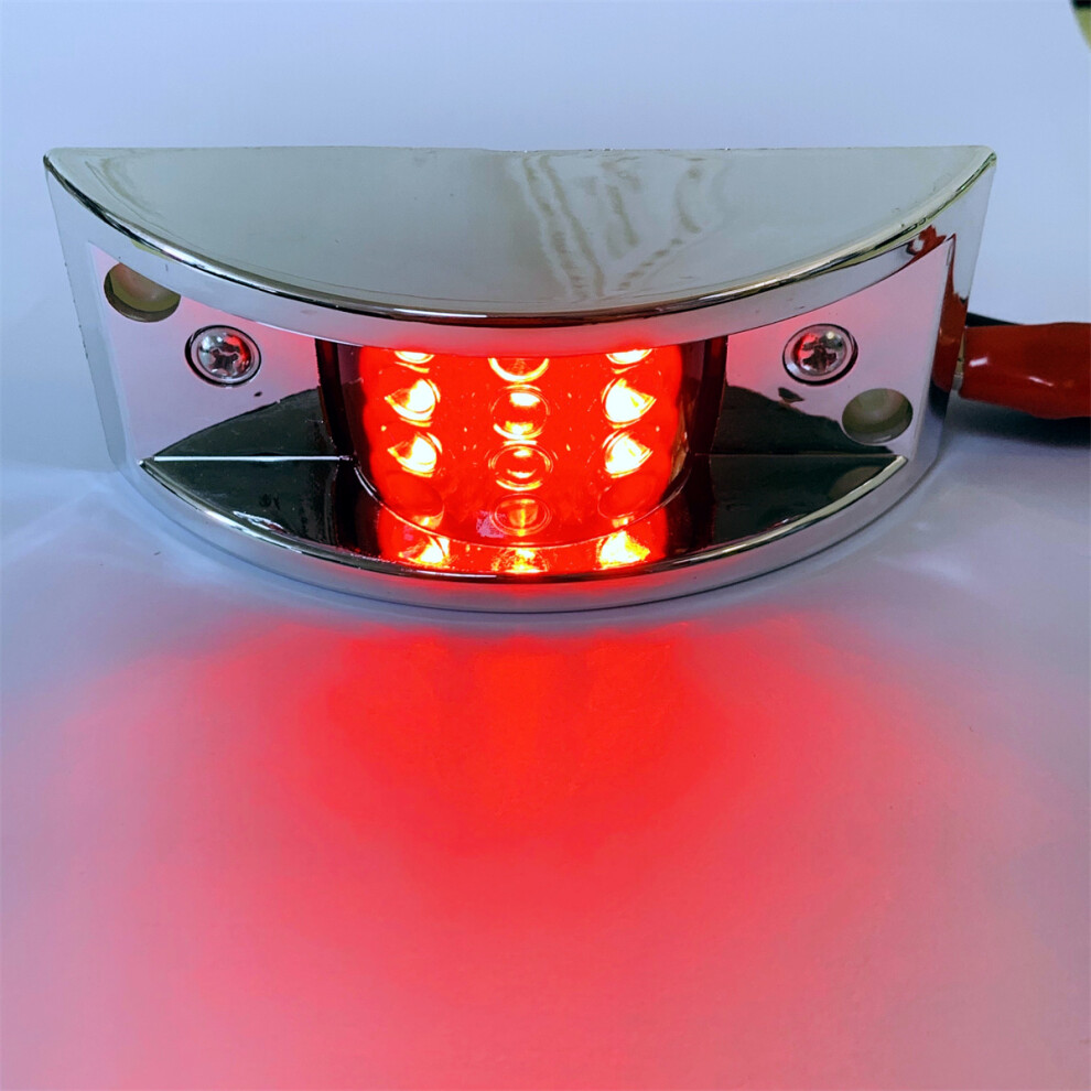 ( Light) 2Pcs Clear Led Outline Lampr Side Marker Lights For Ruck Trailer Van Bus 12V-24V Red/Light 110691668707
