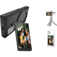 Magnetic Phone Vlog Selfie Monitor Screen, Phone Rear Camera with 3 Levels Brightness, 3.97 inch HD Display for Vlog Live Stream TikTok