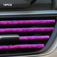 (Rose) 10PCS 20CM Car Air Conditioner Outlet Decorative U Shape  Trim Decor Strips