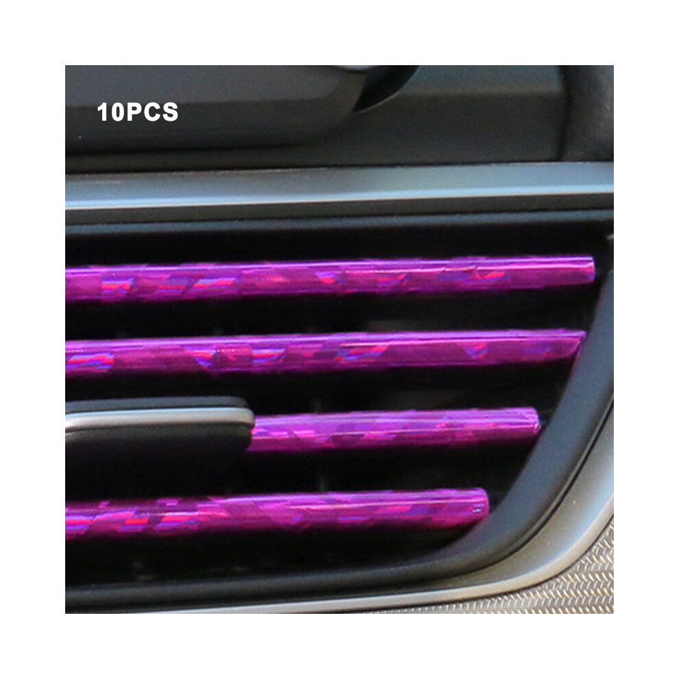 (Rose) 10Pcs 20Cm Car Air Conditioner Outlet Decorative U Shape Trim Decor Strips 110691657718