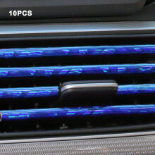 (Blue 2) 10PCS 20CM Car Air Conditioner Outlet Decorative U Shape Trim Decor Strips