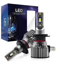 (For H7) 2PCS LED White Headlight 12000LM 120W 6500K Spotlight Waterproof Driving Lights