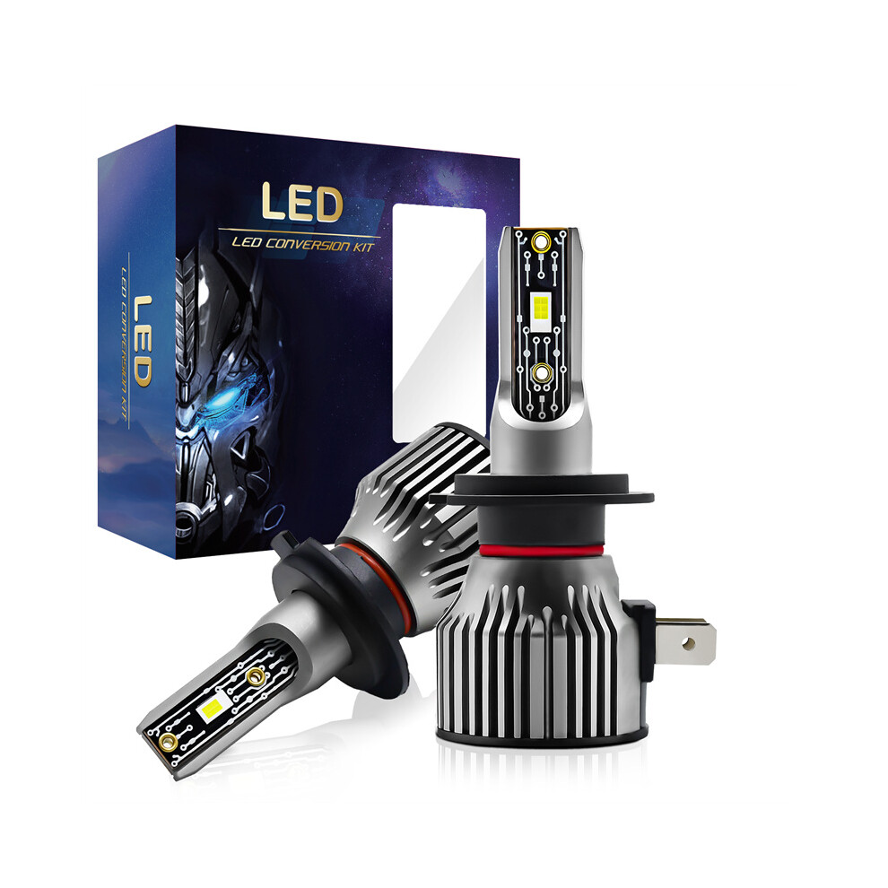 (For H7) 2Pcs Led Headlight 12000Lm 120W 6500K Spotlight Waterproof Driving Lights White 110691657992