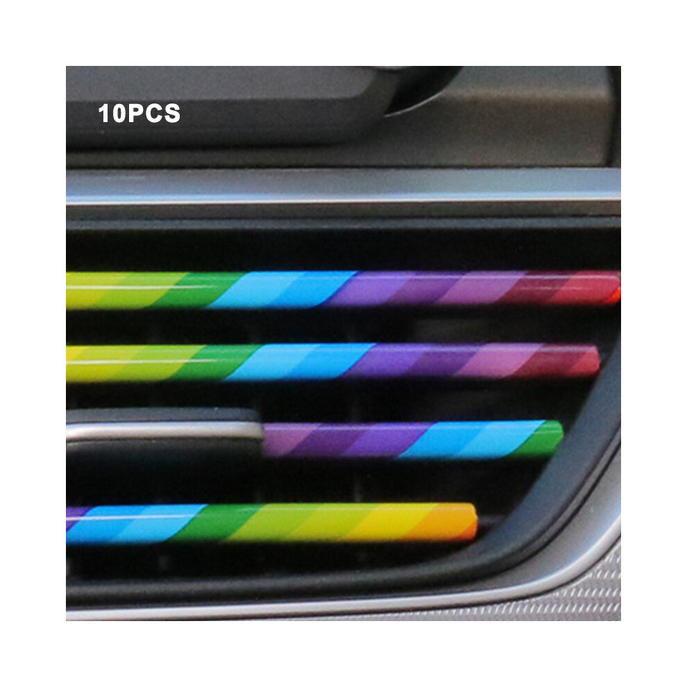(Colour) 10Pcs 20Cm U-Shape Car Ac Outlet Decor Strips 123643755721