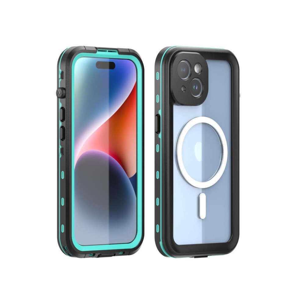 For Iphone 15 6.1 Inch Waterproof Case Magnetic, [Compatible With Magsafe][With Screen Protector][Ip68 Underwater][15Ft Military Dropproof][Dustproof] 609808371574