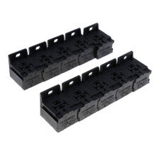 10 Set 30A-80A Relay Base Holder Stand 5 Pin Socket with 5 Terminals 6.3mm Kits