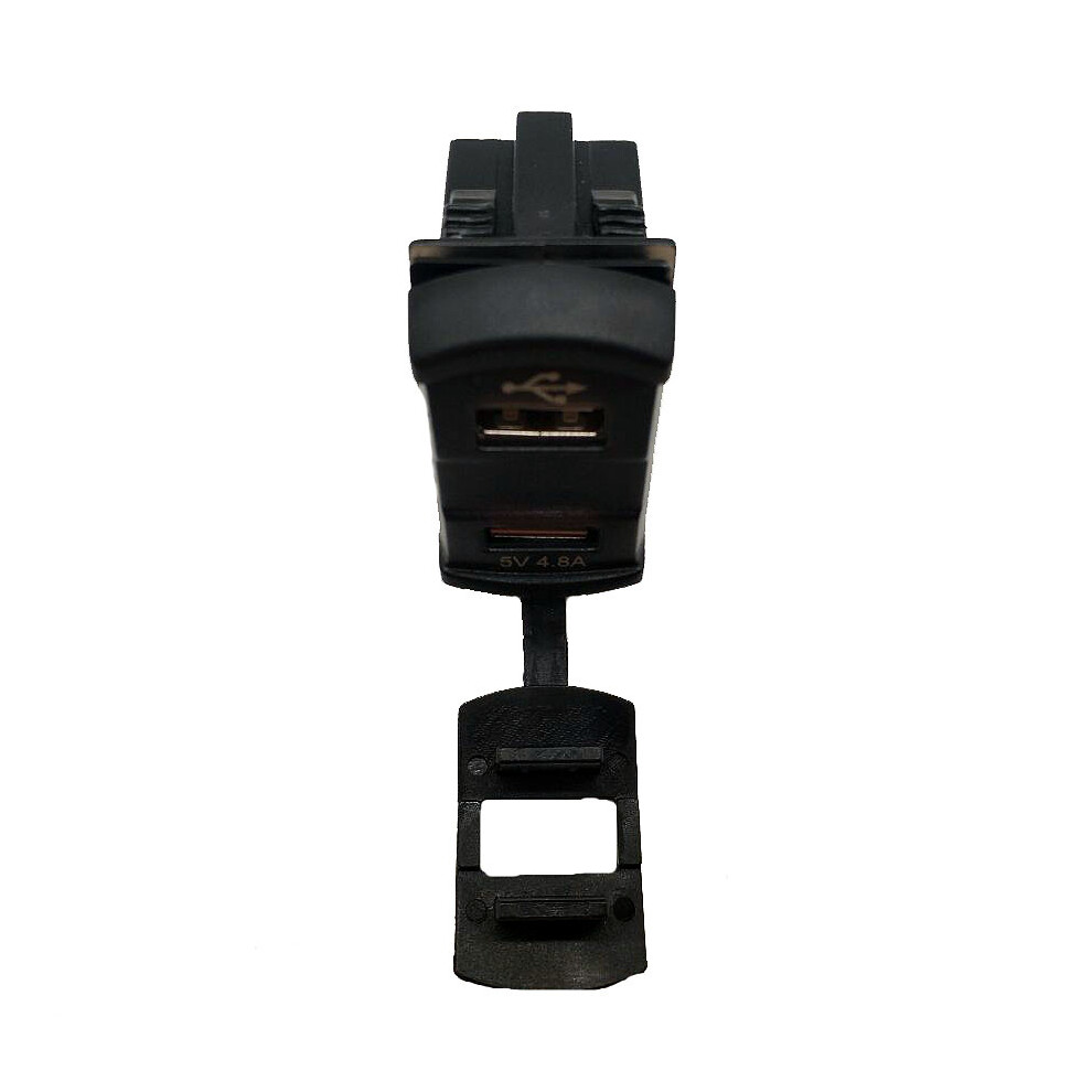 12/24V Car Cigarette Lighter Socket Dual 4.8A Usb Port Charger Power Outlet Black/Red 110691669698