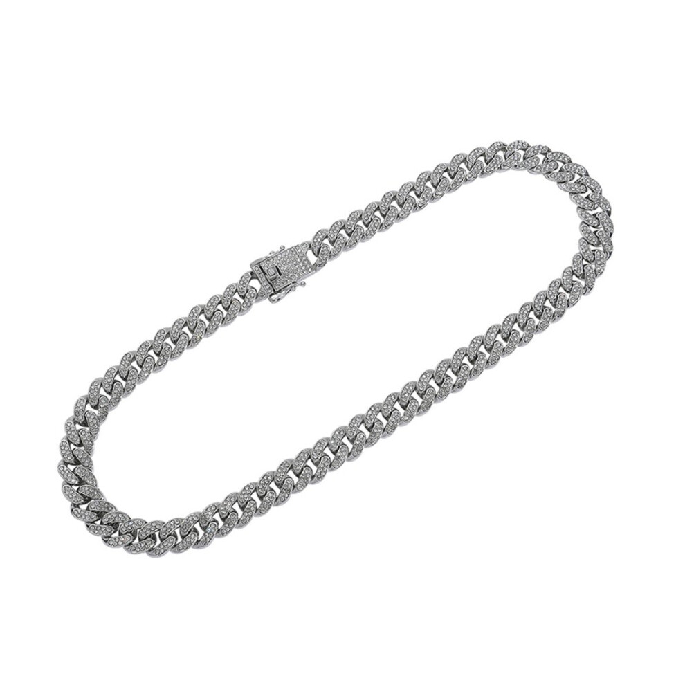 Silver ( 20 Inches) Hip Hop Alloy Snake Bone Jewelry Anklet Couple Bracelet Punk Necklace Wild Cuban Necklace