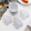 Leaf Shape Vinyl Placemats Tropical Leaves 4-Pack Silver 5