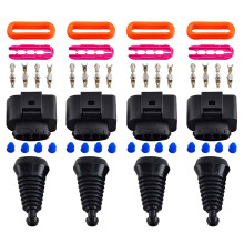 4 Set Ignition Coil Wiring Harness Connector Repair Kit For Audi A6 VW 1J0998724