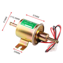 Universal Electric Fuel Pump HEP-02A 4-7PSI 12V Inline Low Pressure Gas Diesel