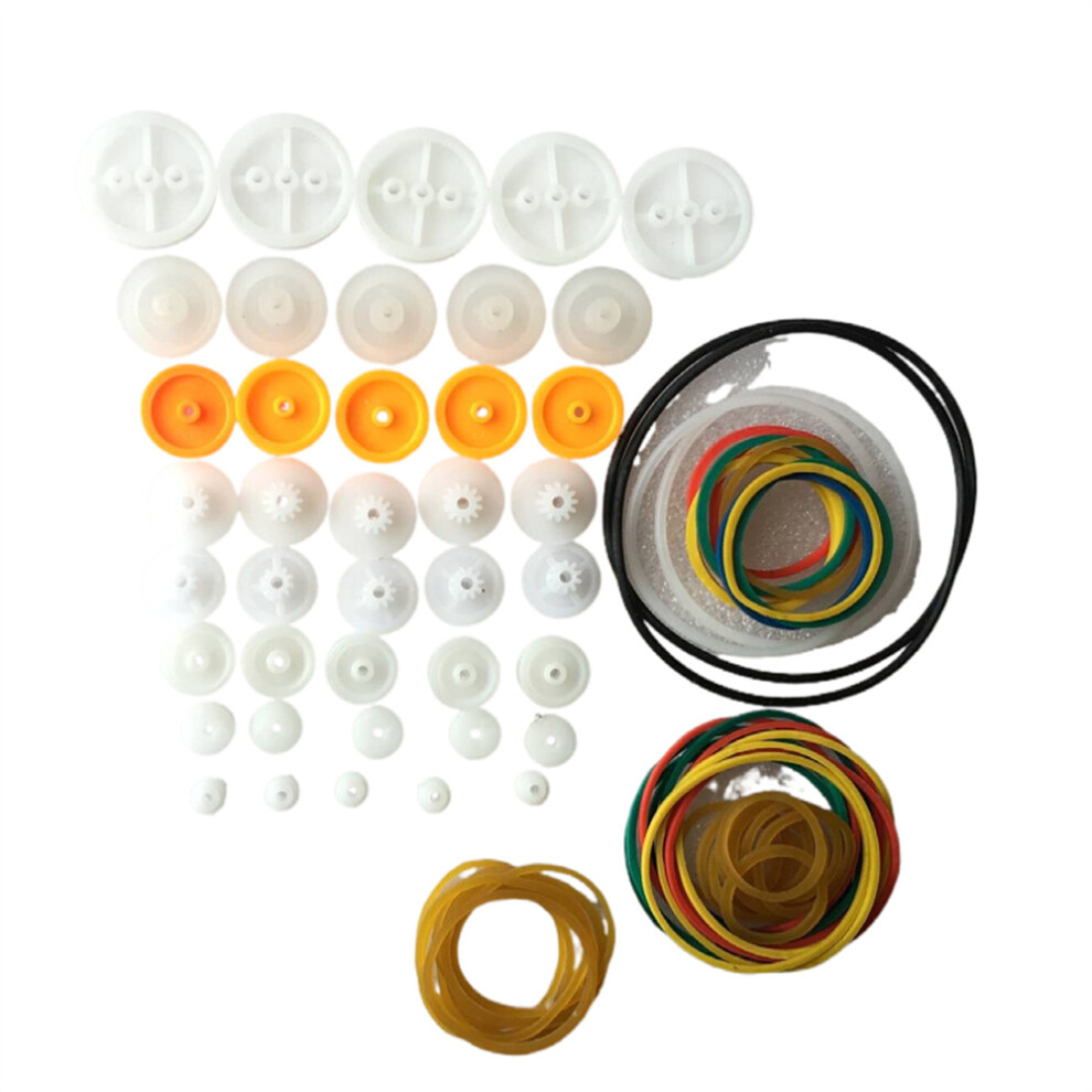 Belt Pulley Combination Package Rubber Belts Band Plastic Pulley Wheel Toy Parts 110691692061