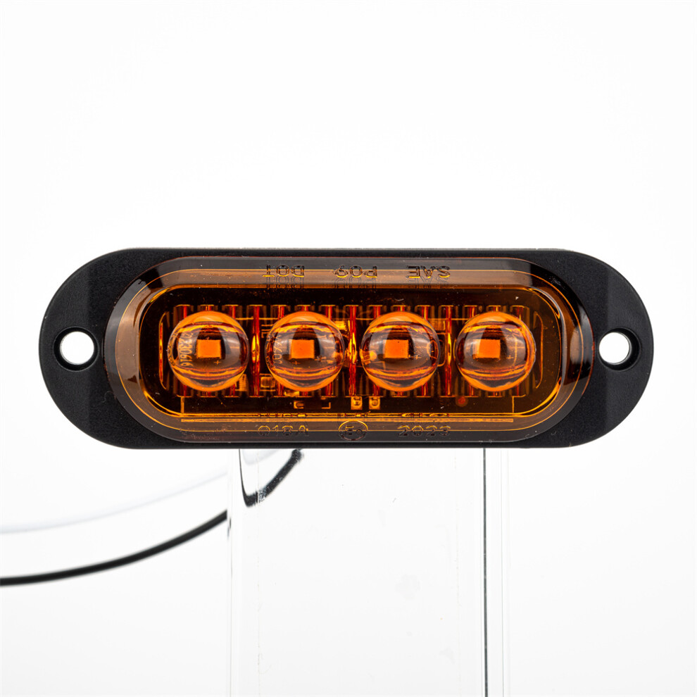 (Yellow) Corner Side Marker Led Lights Outline Lamp For Truck Trailer Van Bus 12V-24V Yellow 110691670656