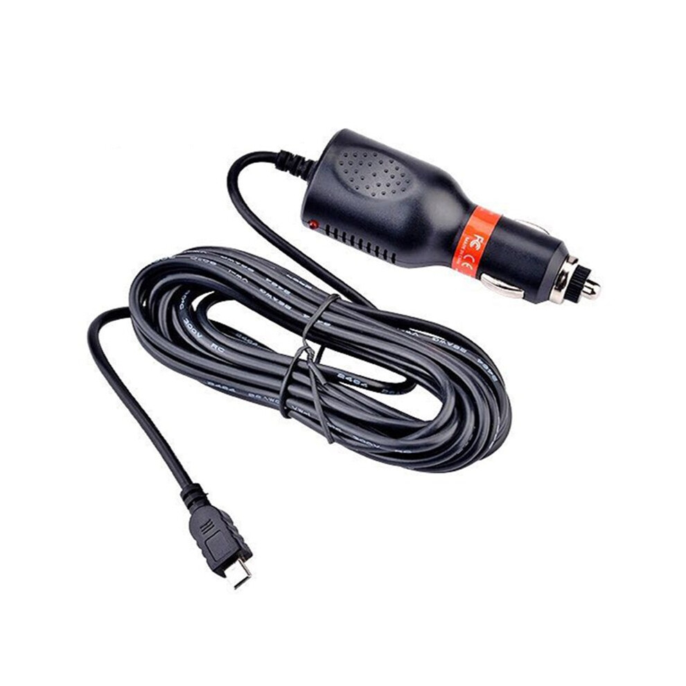 (Mini Usb Straight) Micro/Mini Usb Car Navigation Recorder Dc 5V 2A Cable 8-36V Car Charger 3M Light/Red 123643765980