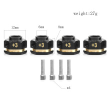 (+3mm) Brass Counterweight Wider Adapter Wheel Block RC Car Parts for Traxxas TRX4 TRX6