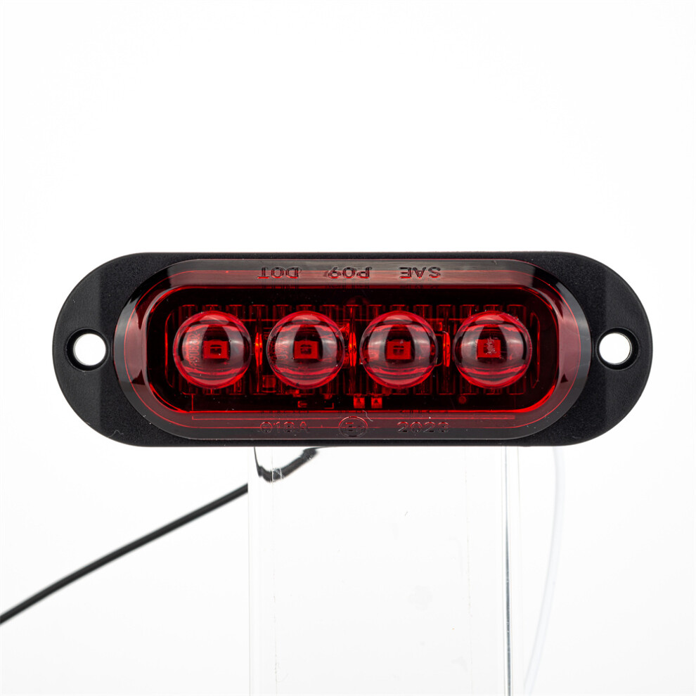(Red) Corner Side Marker Led Lights Outline Lamp For Truck Trailer Van Bus 12V-24V Red 110691670649