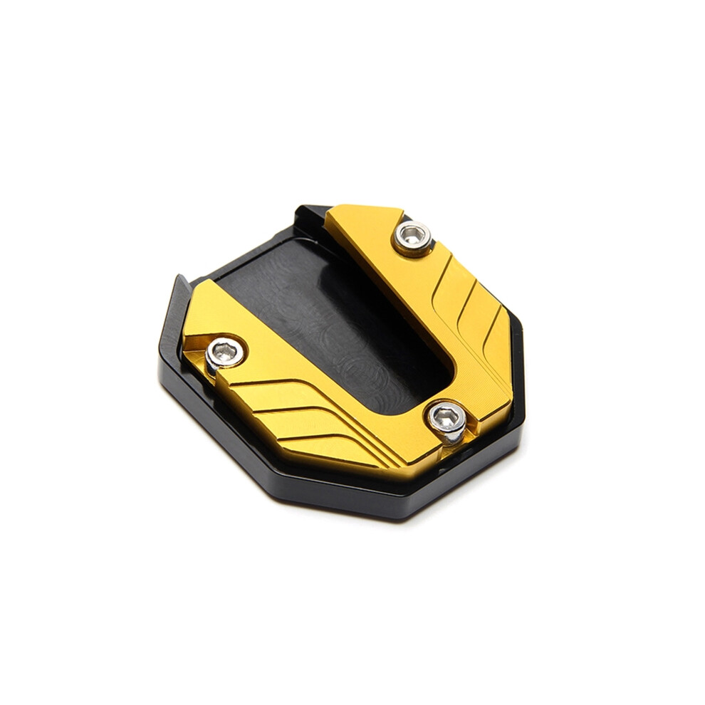 Gold (Gold) Aluminum Alloy Motorcycle Bike Kickstand Extender Foot Pad Support Plate