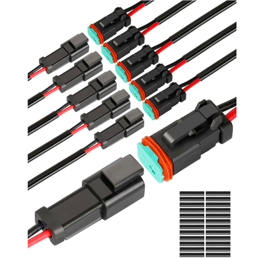(2-Pin) 2/3/4/6-Pin Dt Wire Connector 16 Awg Waterproof Automotive Electrical 6 Pairs 110691671035