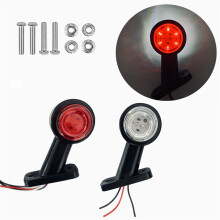 2Pcs Truck Lamp Car-styling 12/24V LED Side Marker Light Indicator Lamp Red White Tail Light Assembly