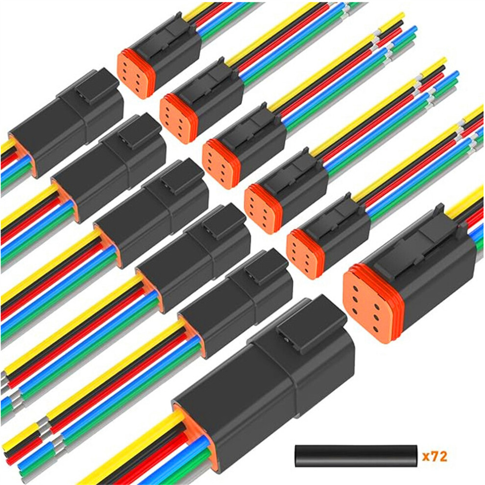 (6-Pin) 2/3/4/6-Pin Dt Wire Connector 16 Awg Waterproof Automotive Electrical 6 Pairs 110691671066